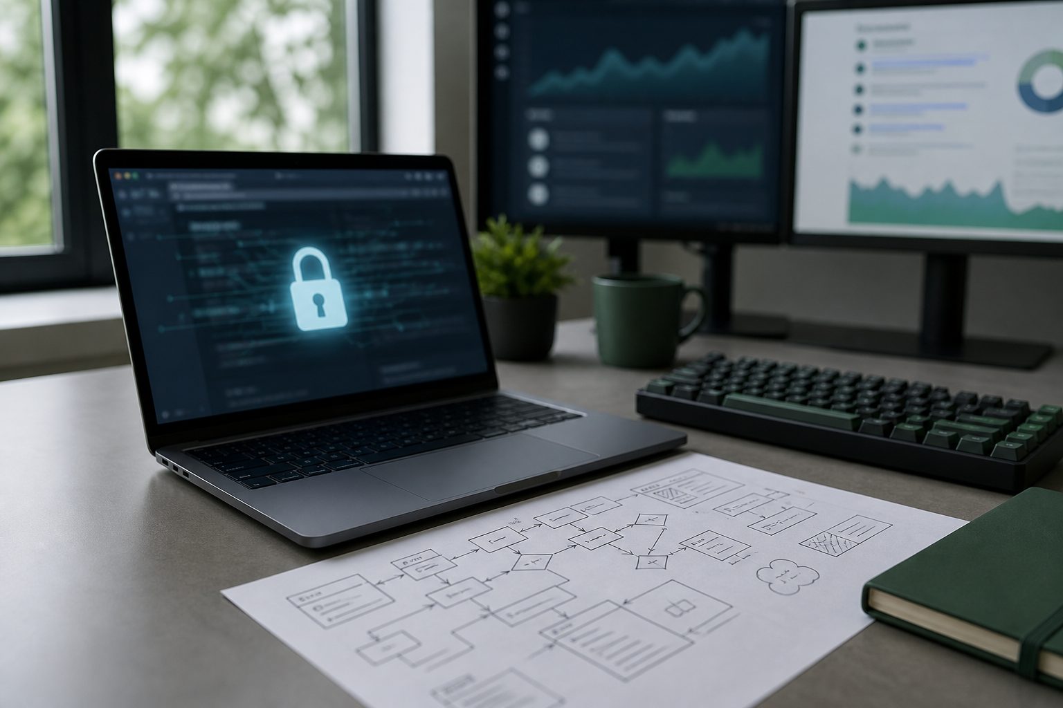 Écran d'ordinateur affichant l'icône de cadenas d'une connexion sécurisée dans un navigateur